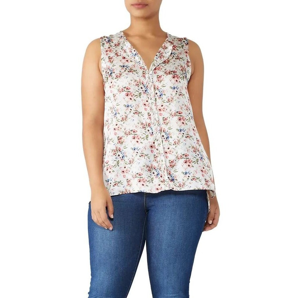 B Collection by Bobeau Lily Pleated Back Top XS Cottagecore Spring Summer
